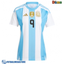 Fotballdrakt Dame Argentina Julian Alvarez #9 Hjemmedrakt Copa America 2024 Kortermet